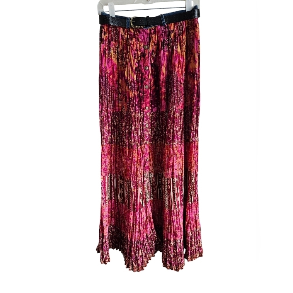 St. John's Bay vintage floral print tiered maxi skirt size 4.
